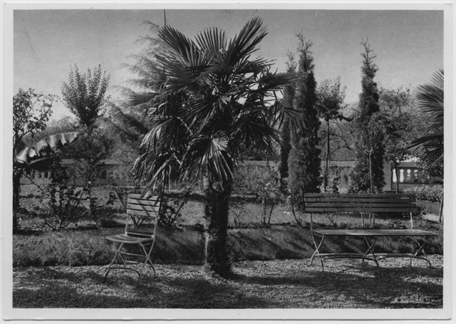 Veduta del giardino di Villa Riposo a Sonvico