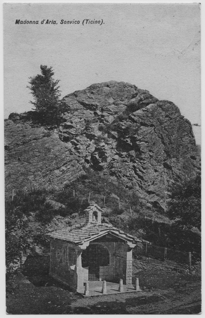 Cartolina della Cappella della Madonna d'Arla a Sonvico