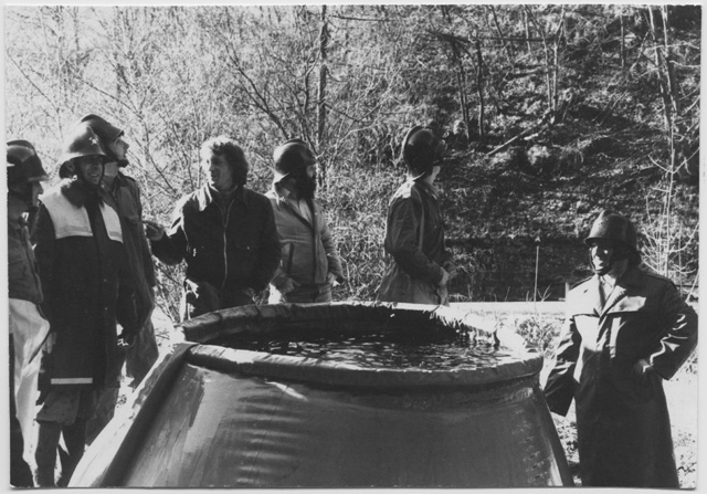 Corpo Pompieri Capriasca in fase di addestramento