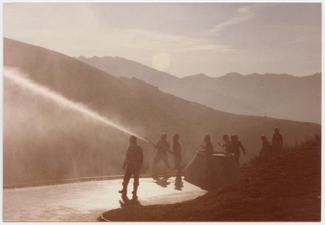 Corpo Pompieri Capriasca durante un'esercitazione