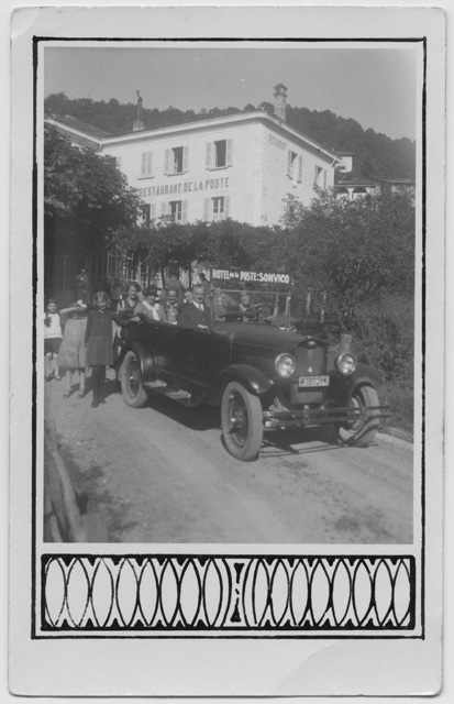 Cartolina dell'Albergo della Posta a Sonvico