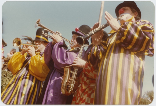 Membri della banda di carnevale di Comano