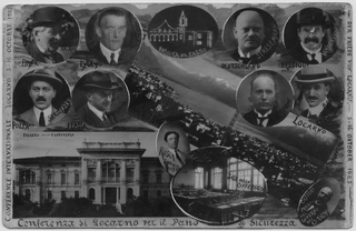 Cartolina della Conferenza di Locarno per il Patto di sicurezza