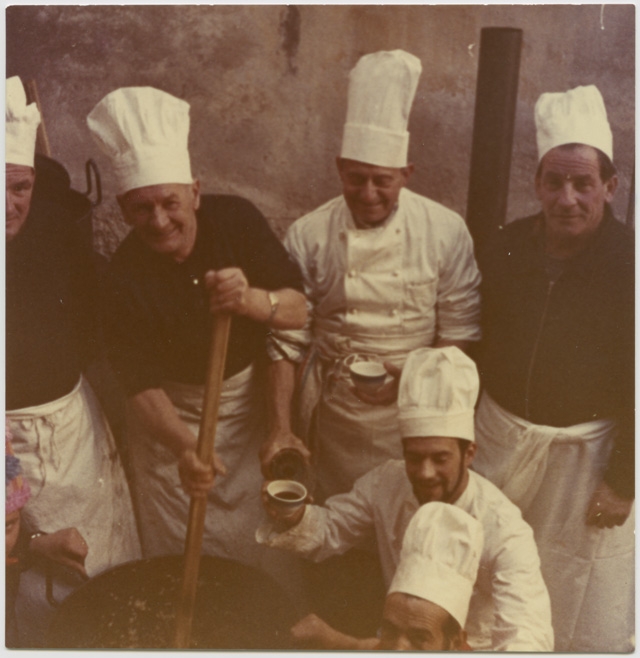 Preparazione del pranzo di carnevale a Sonvico