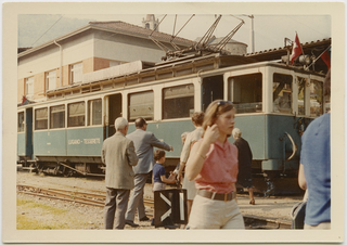Partenza dell'ultima corsa del tram della linea Lugano-Tesserete