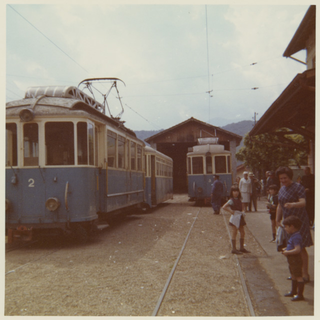 Partenza dell'ultima corsa del tram della ferrovia Lugano-Cadro-Dino
