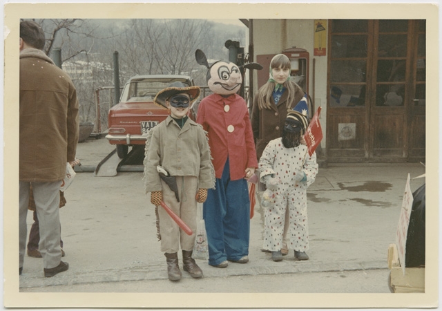 Fratelli Riva in maschera al carnevale di Tesserete