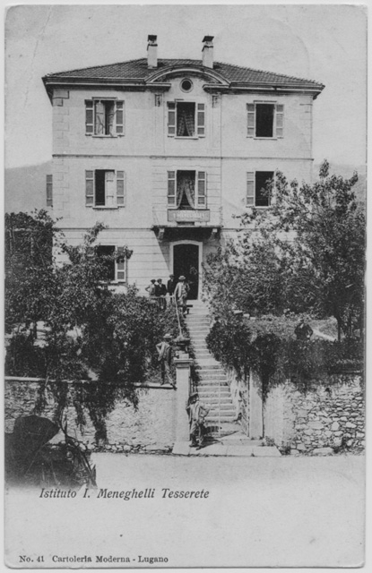 Cartolina dell'Istituto Meneghelli a Tesserete