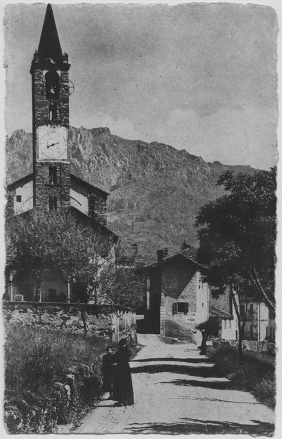 Veduta di Tesserete con la chiesa di Santo Stefano