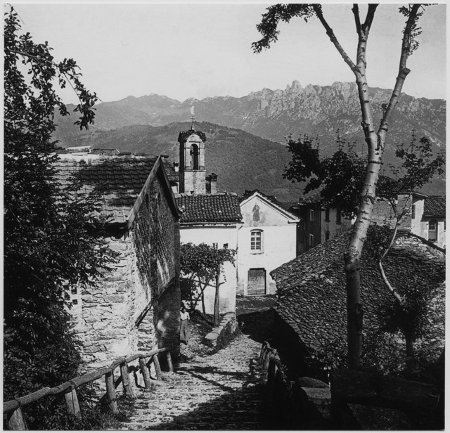 Veduta di Bigorio con la chiesa di San Valentino