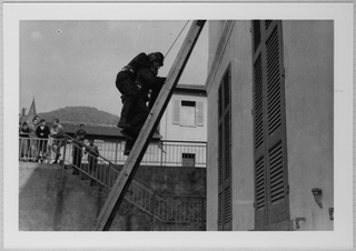 Esercitazione del gruppo Samaritani Capriasca alla casa comunale di Tesserete