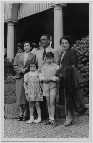 Famiglia Guerra con Emma Torrazza durante la Festa dei fiori a Locarno