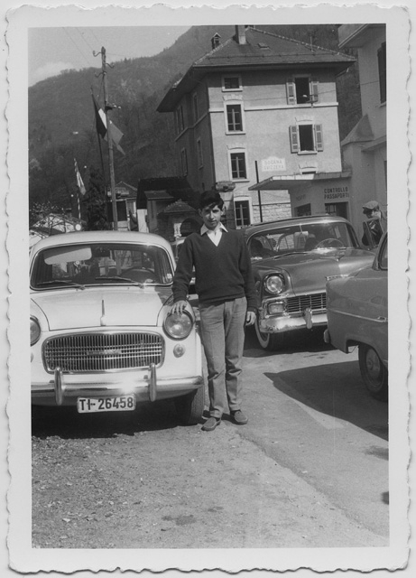 Bruno Guerra alla dogana di Dirinella