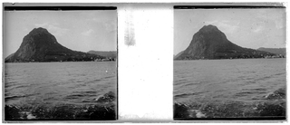 Veduta del monte San Salvatore dal Ceresio