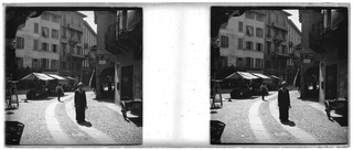 Veduta di via Nassa a Lugano