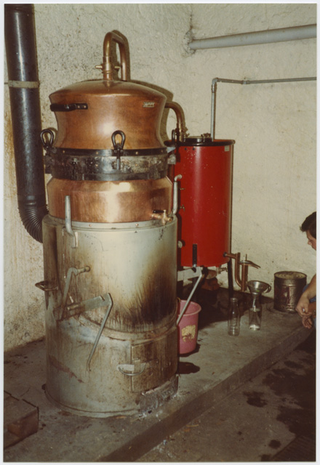 Distillazione della grappa a Cagiallo