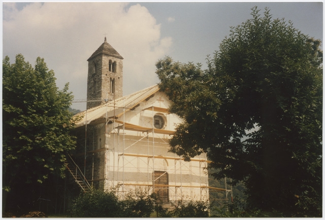Lavori di restauro degli esterni della chiesa dei Santi Matteo e Maurizio a Cagiallo