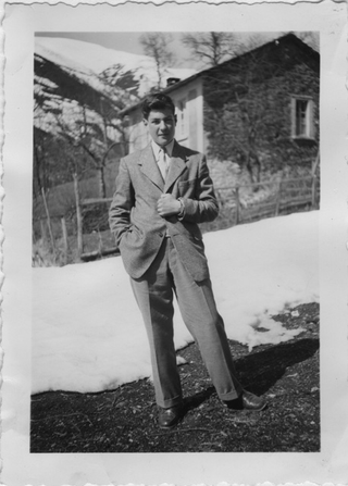 Renato Lucca in giardino