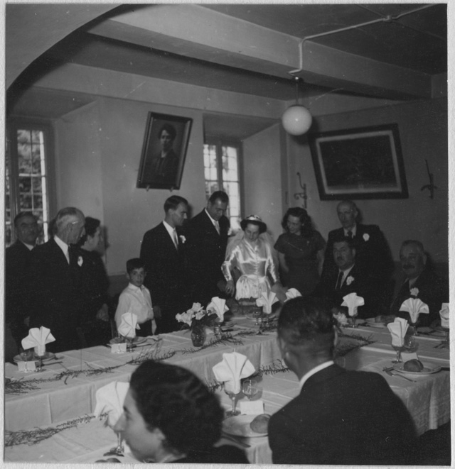 Banchetto di nozze al ristorante Storni in occasione del matrimonio di Magda Torrazza e Raoul Grandjean