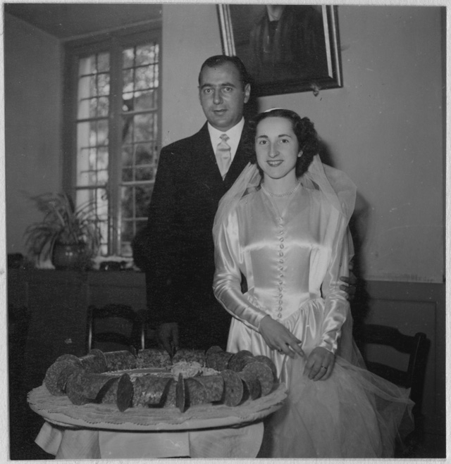 Magda Torrazza e Raoul Grandjean al ristorante Storni in occasione del loro matrimonio