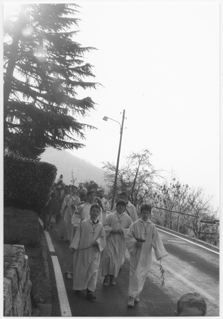 Processione in occasione della Domenica delle Palme a Cagiallo