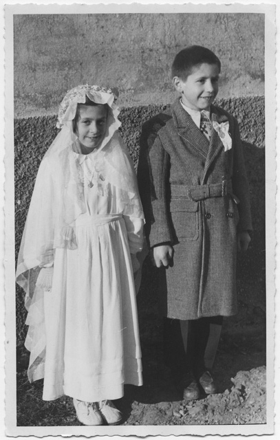 Graziella e Gian Antonio Cattaneo in occasione della prima comunione