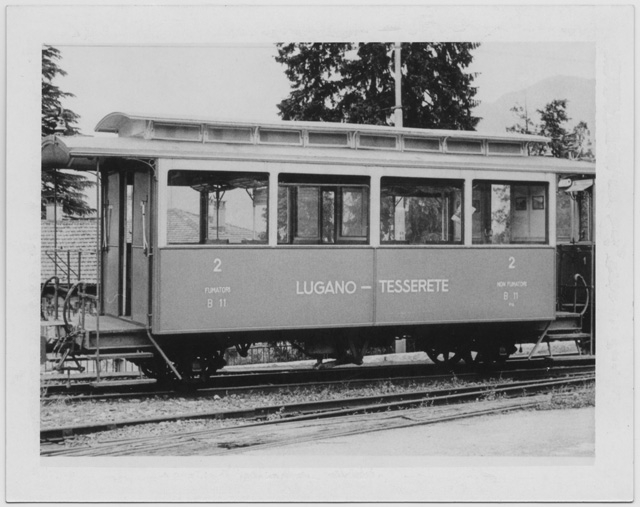 Convoglio della ferrovia Lugano-Tesserete alla stazione di Lugano