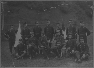 Truppa sanitaria del battaglione 175 durante la mobilitazione