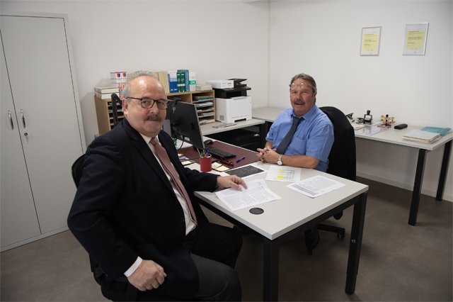 Giudice di pace Marco Schmidt con il supplente Claudio Morandi in occasione dell'inaugurazione della nuova sede della Giudicatura di pace del Circolo di Capriasca