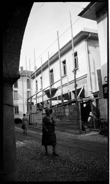 Veduta di cantiere in corso Bello a Mendrisio