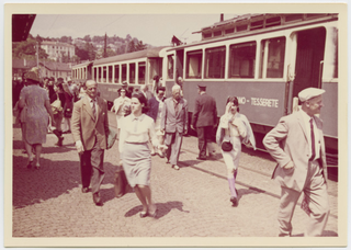 Convoglio della ferrovia Lugano-Tesserete alla stazione di Lugano