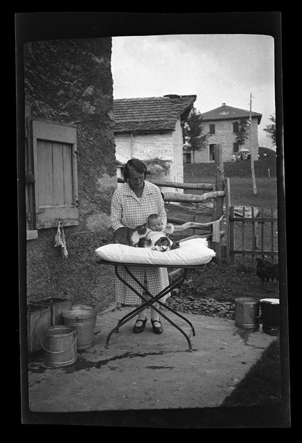 Mina Antonini con la figlia Annamaria a Condra
