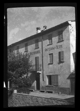 Veduta del ristorantre Antonini-Merk a Tesserete