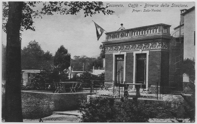 Cartolina del caffè-birreria della Stazione a Tesserete