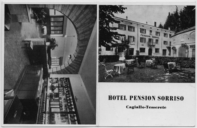 Cartolina della pensione Sorriso