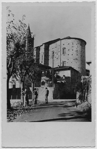 Cartolina di Tesserete con la chiesa di Santo Stefano