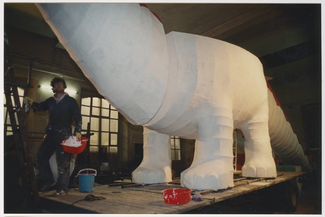 Costruzione del carro allegorico del Gruppo della Cuccagna